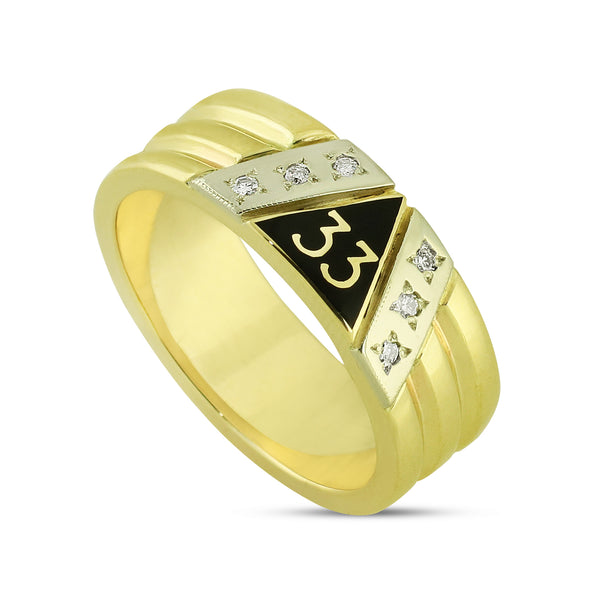 33 Degree Ring w/6 Diamonds