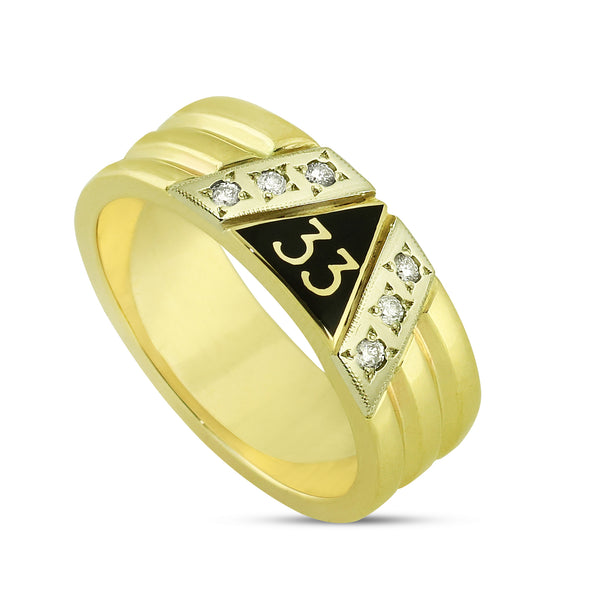 33 Degree Ring w/6 Diamonds