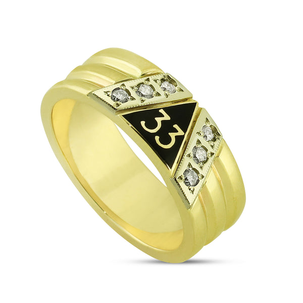 33rd Degree Ring w/6 Diamonds