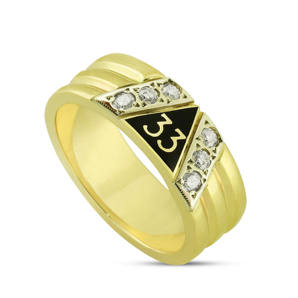 33 Degree Ring w/6 Diamonds
