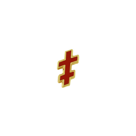 33rd Degree Red Double Cross Lapel Pin