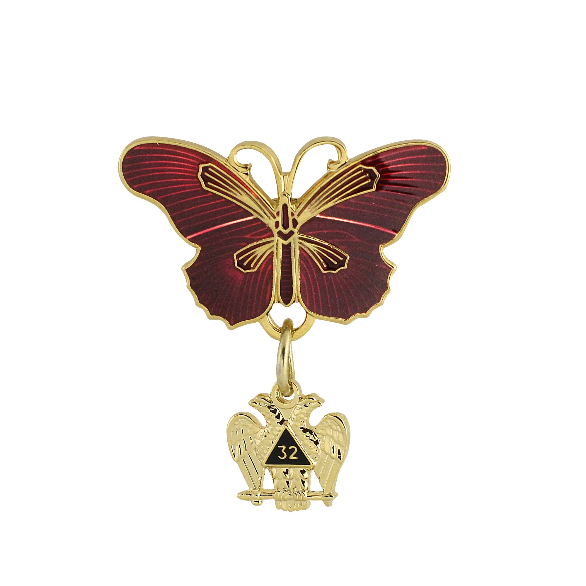 Knight of The Double Eagle Ladies Butterfly Pin