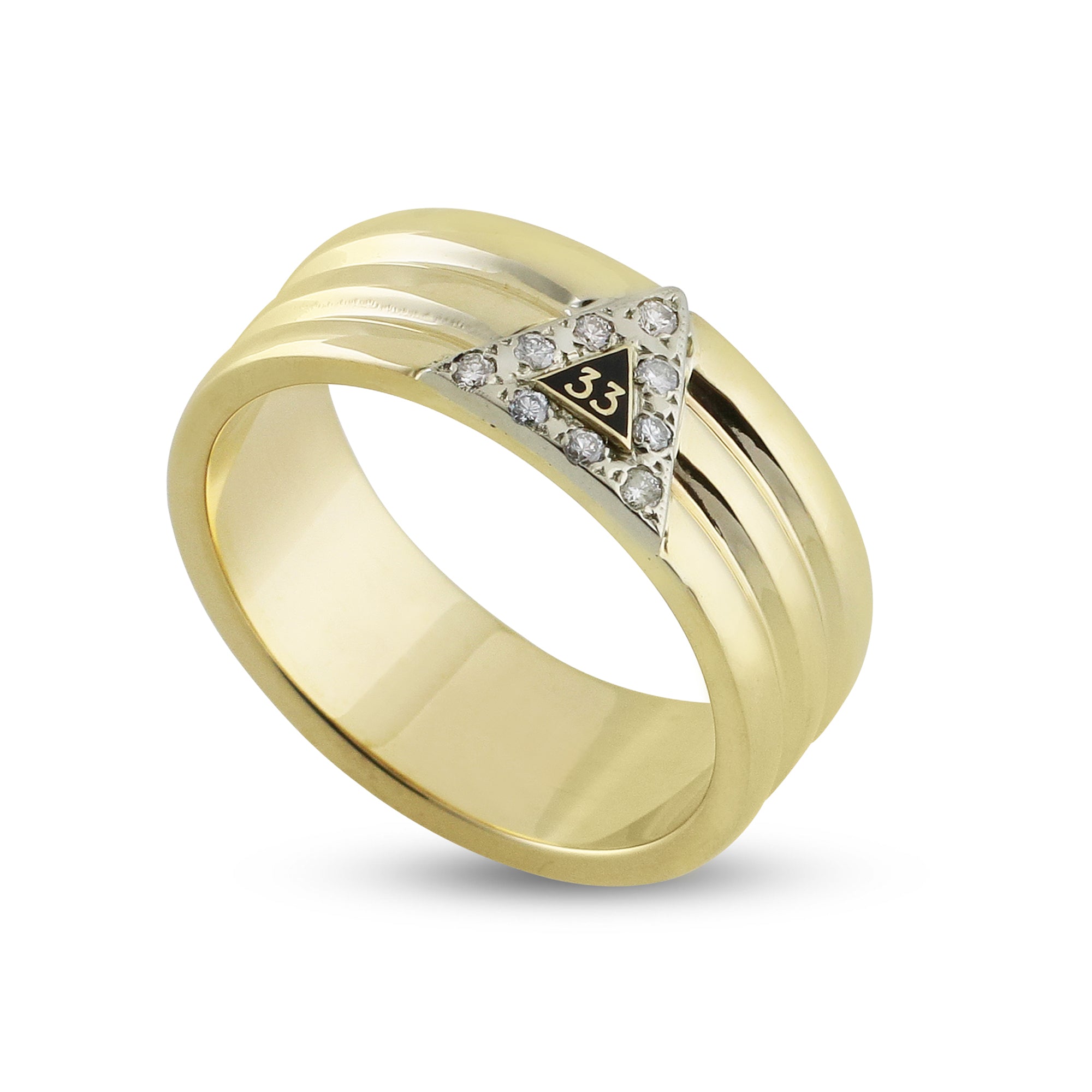 33 Degree Ring w/9 Diamonds